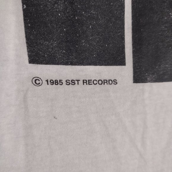 Vintage 80's Black Flag Shirt Size Large Distressed - Picture 3 of 6